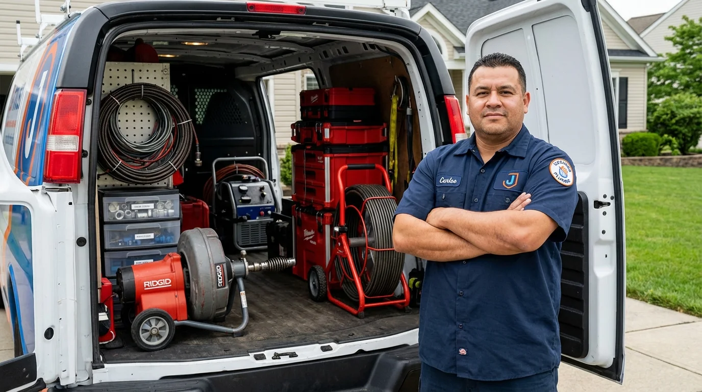 Professional drain cleaning equipment and Johns Plumbing LLC plumber in Nampa
